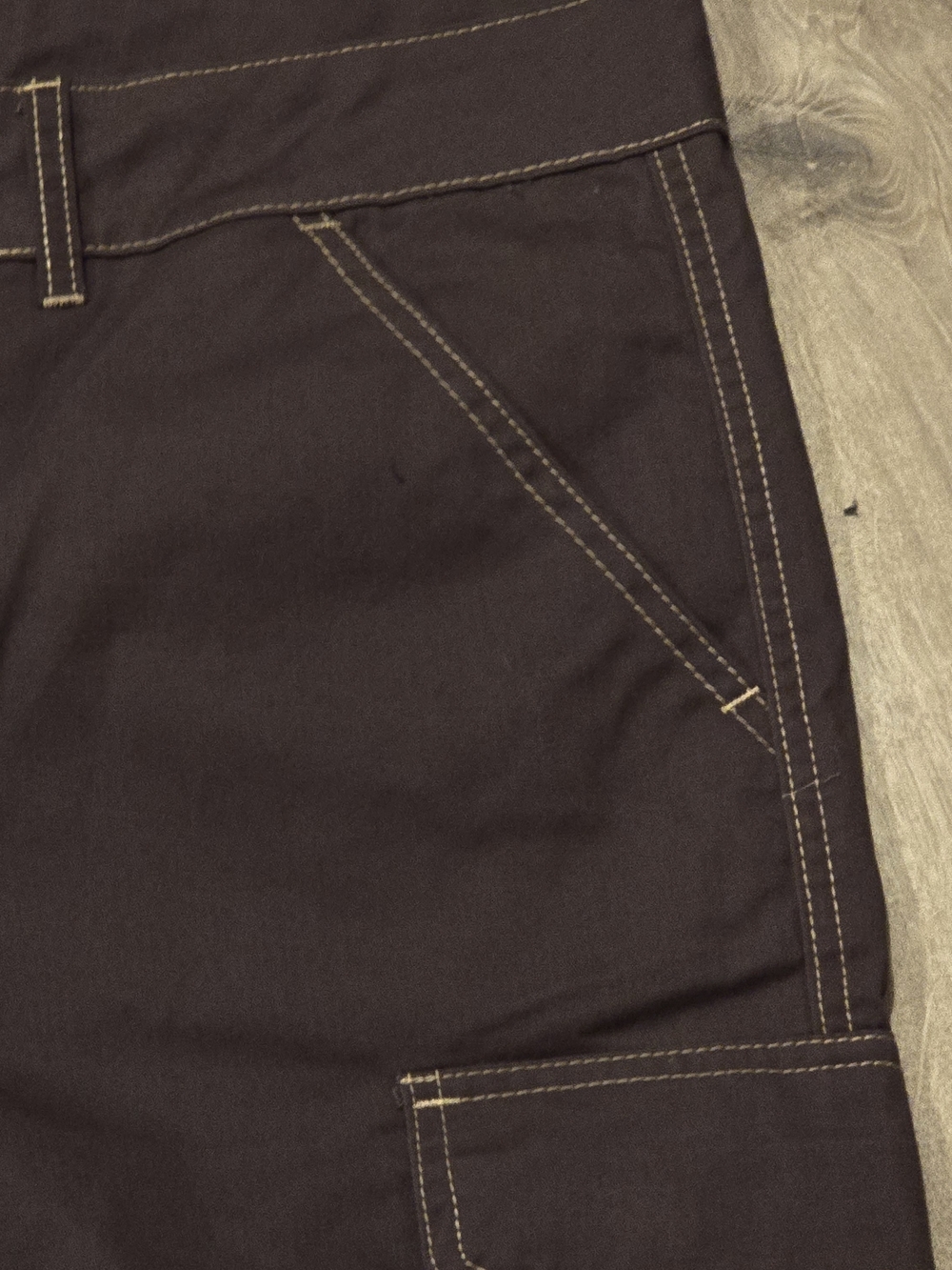 True Religion Cargo Shorts 34 Bracken Brown White Contrast Stitch Y2K Streetwear - Picture 4 of 9